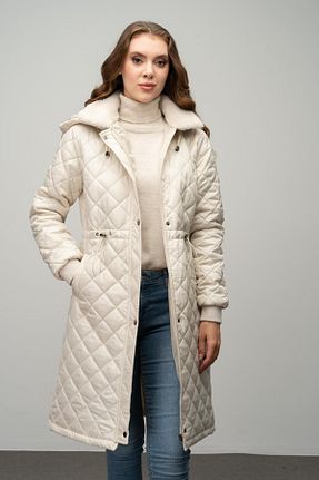 کاپشن حجاب بژ زنانه پلی استر Olcay - کد 845425279