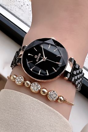 ساعت مچی مشکی زنانه 31-35 میلی متر Homies - کد 891602749