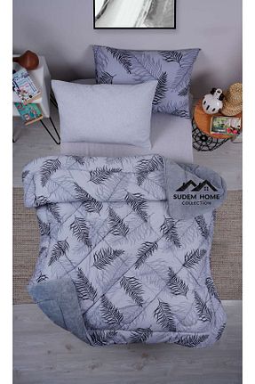 ست لحاف و روکش لحاف و روکش بالش طوسی کش دار Sudemhome - کد 838195846