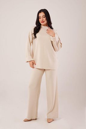 ست بالاتنه و پائین تنه بژ زنانه تریکو Hipo Trend - کد 891678096