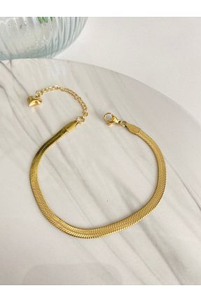 دستبند استیل (فولاد) طلائی زنانه استیل ضد زنگ NOVARİKA - کد 760974708
