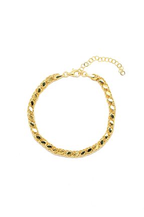دستبند نقره طلائی زنانه 925 عیار Own Jewelry - کد 885522295