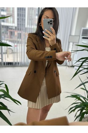 کت قهوه ای زنانه رگولار caddstore - کد 891703855