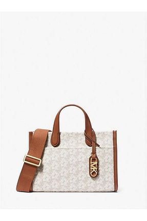 کیف دوشی بژ زنانه چرم خالص Michael Kors - کد 891720599