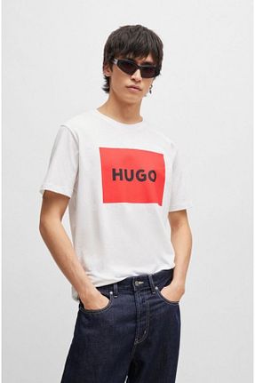 تیشرت سفید مردانه رگولار HUGO - کد 281317609