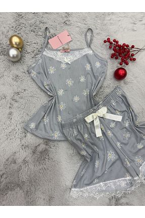 ست لباس راحتی طوسی زنانه Mix pijamaworld - کد 891728969