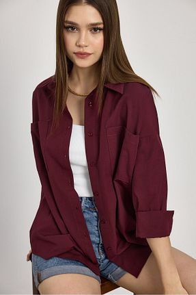 پیراهن زرشکی زنانه رگولار Rays - کد 891728276