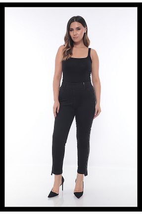شلوار مشکی زنانه پنبه - الاستین EXİTLİNE - کد 892702627