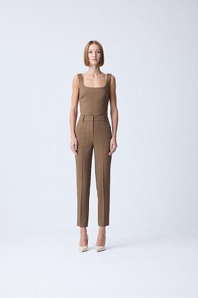 شلوار قهوه ای زنانه ویسکون Rue - کد 891727617