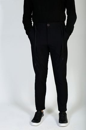 شلوار پارچه ای مشکی مردانه کمر کشی جوگر HOMAN WEAR - کد 891731279
