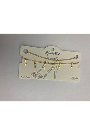 خلخال جواهر زرد زنانه فلزی ROOT - کد 891729354
