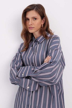 تونیک حجاب سرمه ای زنانه پنبه ای ALLDAY - کد 891743304
