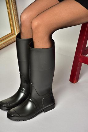چکمه مشکی زنانه چرم مصنوعی Fox Shoes - کد 878235590