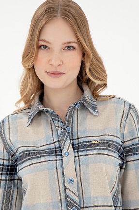 پیراهن بژ زنانه یقه پیراهنی U.S. Polo Assn. - کد 891747071
