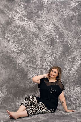 ست لباس راحتی مشکی زنانه Kalp Lady Lingerie - کد 891759410