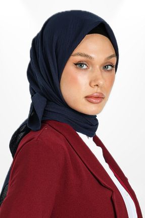 شال سرمه ای زنانه پلی استر hijabchi - کد 892743323