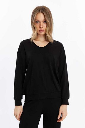 بلوز مشکی زنانه ساده DOSXX - کد 891758725