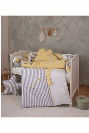 ست لحاف و روکش لحاف و روکش بالش کودک و نوزاد زرد پنبه ای Bibaby - کد 191335778