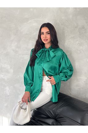 پیراهن سبز زنانه گشاد Amorti - کد 891757688