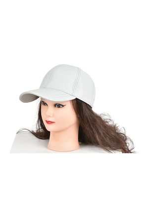 کلاه طوسی زنانه چرم مصنوعی MODASEYRAN - کد 891758067