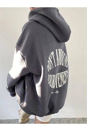 سوئیشرت طوسی زنانه چاپی MOONBULL - کد 348704501