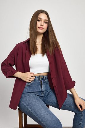 پیراهن زرشکی زنانه رگولار Rays - کد 891763665