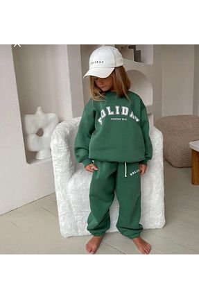 ست کرمکن اسپرت سبز بچه گانه پنبه ای barin kids - کد 895692032