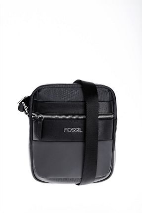 کیف پستچی مشکی مردانه چرم خالص Fossil - کد 819645412