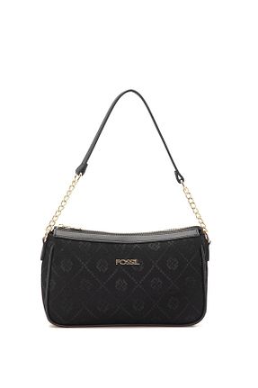 کیف دوشی مشکی زنانه چرم مصنوعی Fossil - کد 235804002