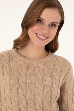 پلیور قرمز زنانه ساده U.S. Polo Assn. - کد 891802288