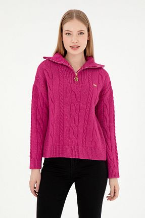 پلیور رنگی زنانه ساده U.S. Polo Assn. - کد 891798000