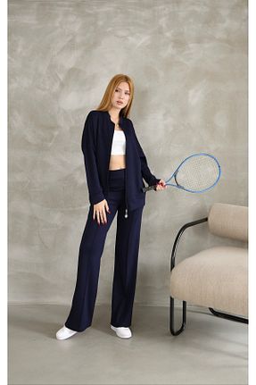 ست کرمکن اسپرت سرمه ای زنانه پنبه ای 02Lady Fashion - کد 892912779