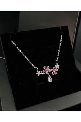 گردنبند استیل ( فولاد ) رنگی زنانه روکش طلا aromahediye - کد 891905391