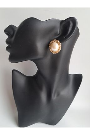 گوشواره جواهر طلائی مروارید BHR AKSESUAR - کد 891899280
