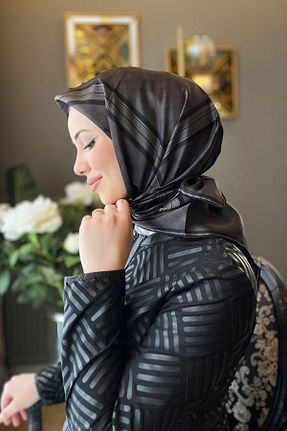 روسری رنگی کرپ ساتن ابریشم Armine - کد 801444313