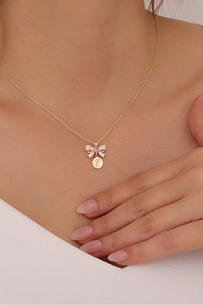 گردنبند نقره طلائی زنانه 925 عیار VAOOV - کد 891921341