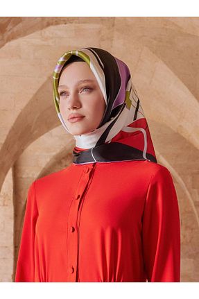 روسری رنگی کرپ ساتن ابریشم Armine - کد 801450451