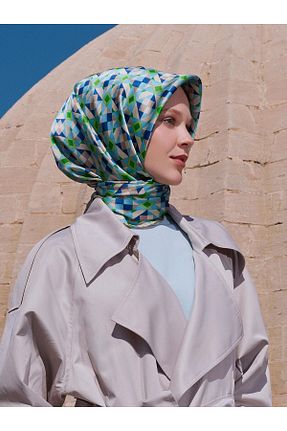 روسری رنگی کرپ ساتن ابریشم Armine - کد 801464835