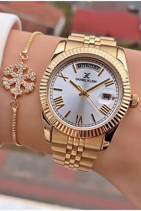 ساعت مچی طلائی زنانه 36-40 میلی متر Daniel Klein - کد 860582278