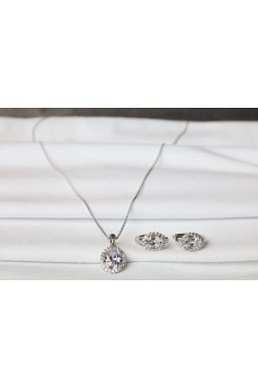 ست جواهر زنانه رودیوم Nilsu Jewellery Accessory - کد 890288534