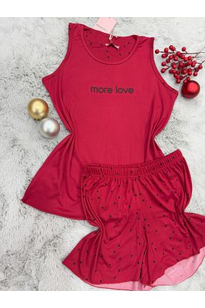 ست لباس راحتی قرمز زنانه Mix pijamaworld - کد 891749937