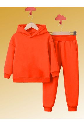 ست بالاتنه و پائین تنه نارنجی بچه گانه بافتنی MODA - کد 886934720