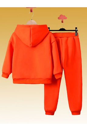 ست بالاتنه و پائین تنه نارنجی بچه گانه بافتنی MODA - کد 886934720