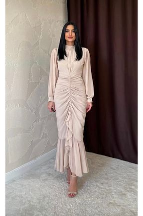 لباس بژ زنانه بافتنی Afiş Butik - کد 793453610