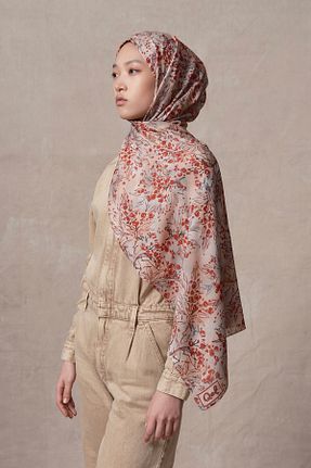 شال رنگی زنانه ویسکون Qef - کد 895131518