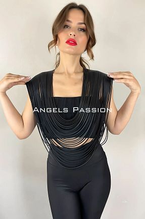 کمربند مشکی زنانه چرم مصنوعی Angels Passion - کد 863538509