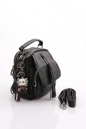 کیف دوشی مشکی زنانه چرم مصنوعی ÇÇS - کد 847359408