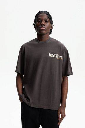 تیشرت طوسی مردانه Relaxed Bershka - کد 891994414