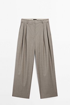 شلوار قهوه ای زنانه پشمی Massimo Dutti - کد 891993859