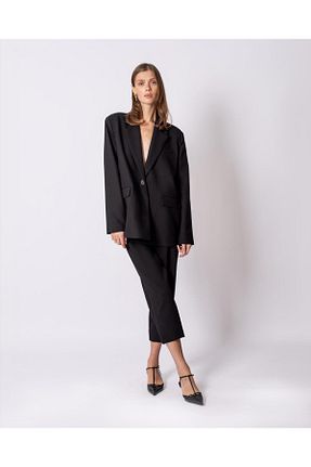 ست بالاتنه و پائین تنه مشکی زنانه بافتنی Lady Gina - کد 891995007